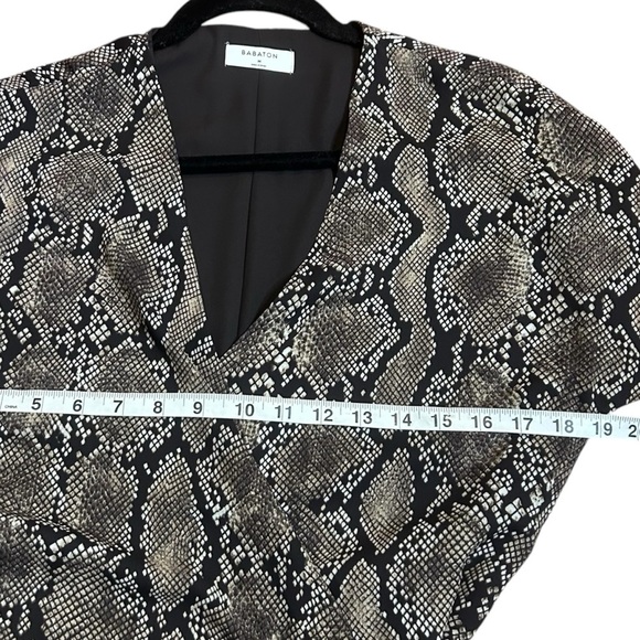 Aritzia Babaton Wallace Dress- Wrap Dress Pyhton Print- Size Medium - Picture 11 of 12